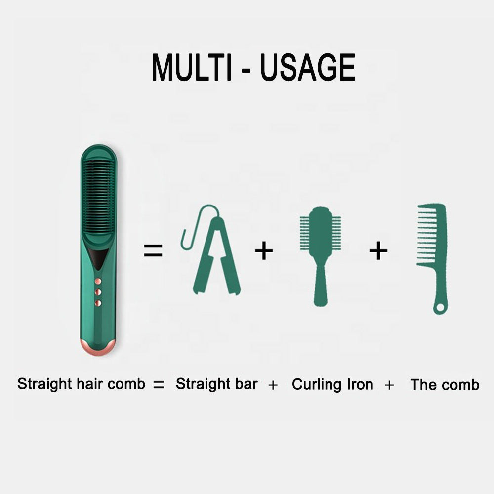 2-in-1 Hot Hair Comb Negative Ion Hair Straightener Curler- EU, UK, US Plug_6