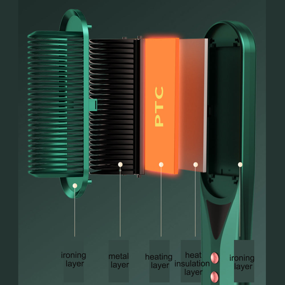 2-in-1 Hot Hair Comb Negative Ion Hair Straightener Curler- EU, UK, US Plug_9