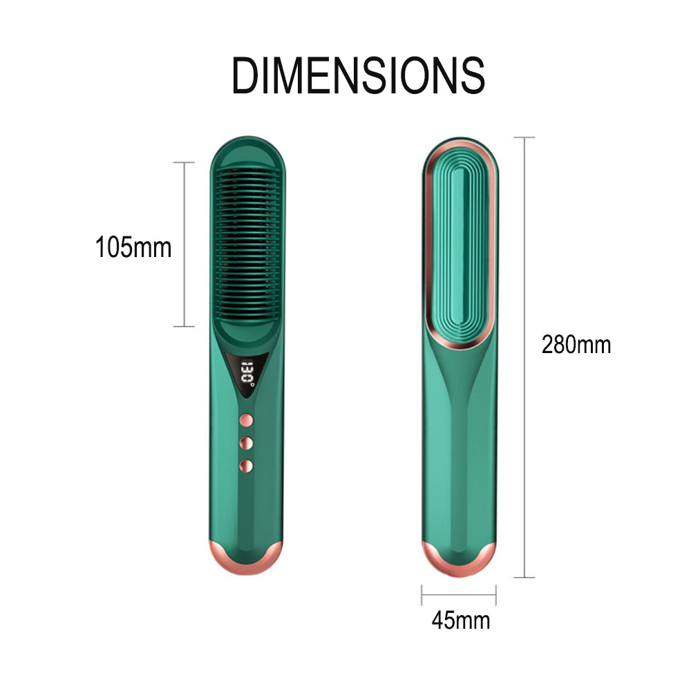 2-in-1 Hot Hair Comb Negative Ion Hair Straightener Curler- EU, UK, US Plug_2