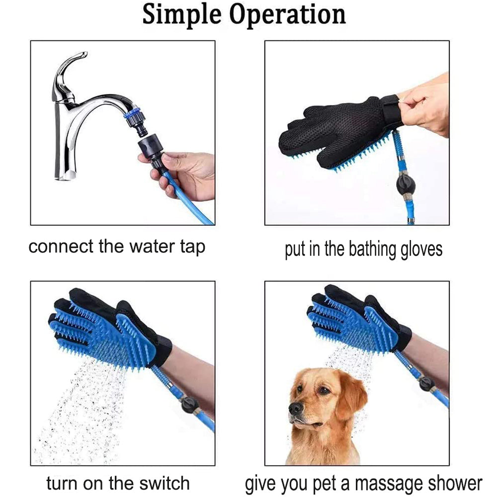 3-in-1 Pet Bathing Tool Sprayer Massage Glove and Pet Hair Remover_8