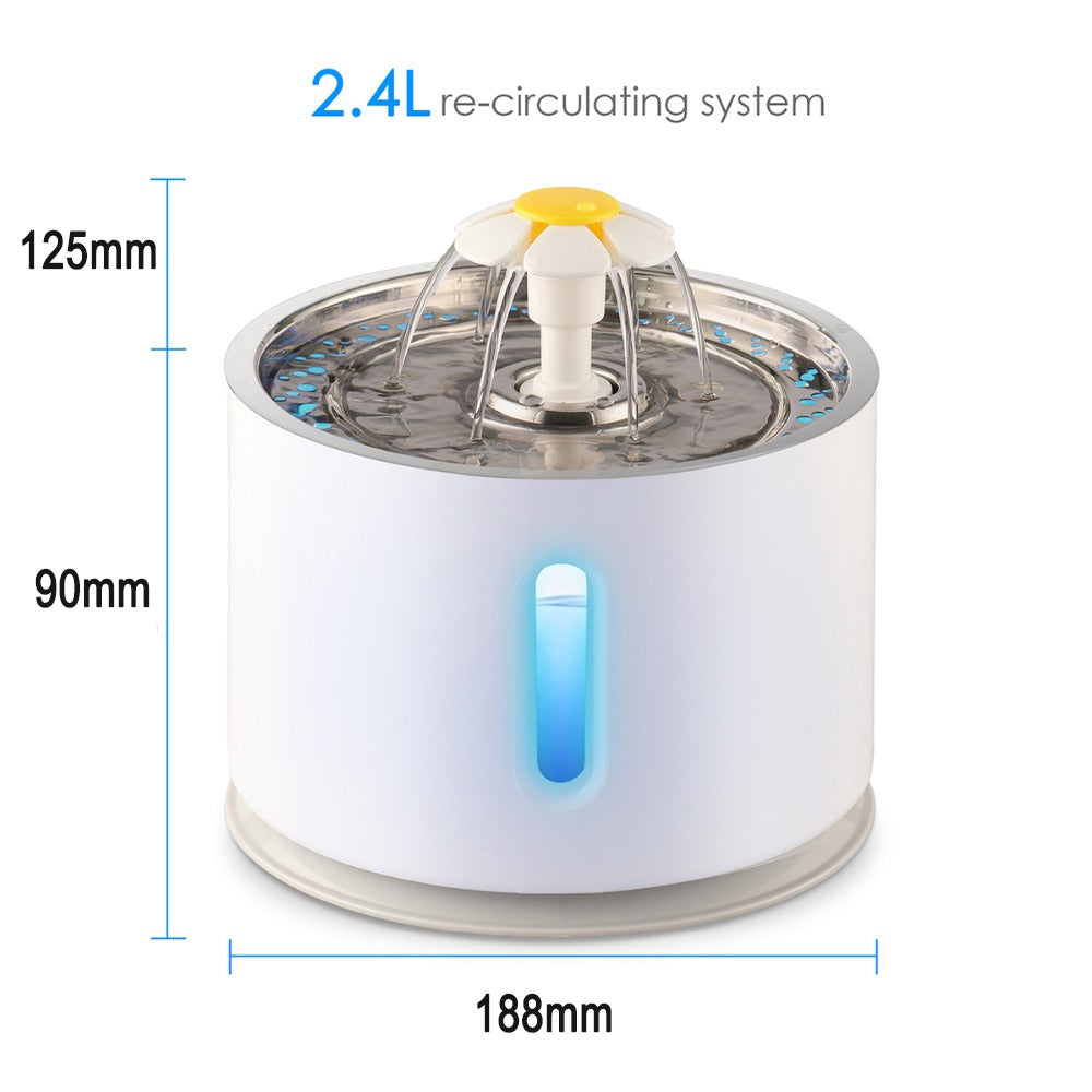 Automatic Pet Water Fountain with Pump and LED Indicator( UK/AU/EU/US plug)_15