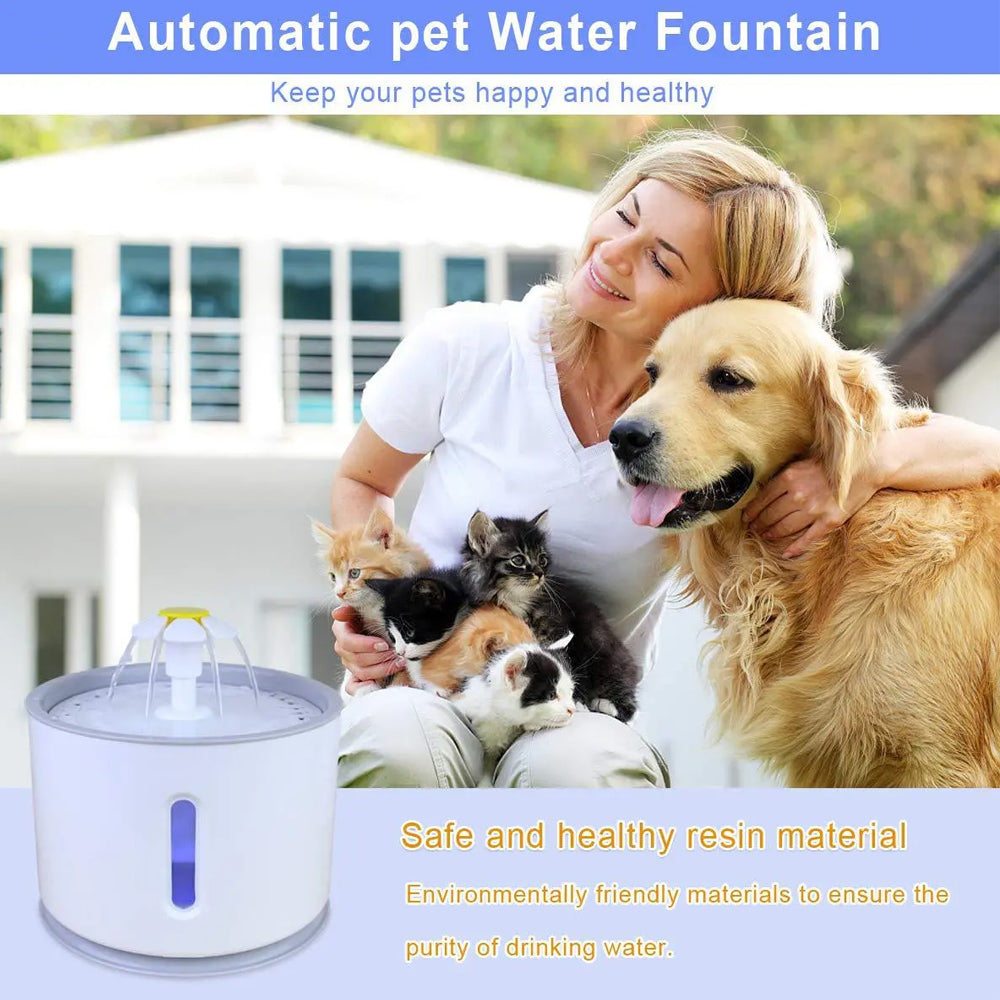 Automatic Pet Water Fountain with Pump and LED Indicator( UK/AU/EU/US plug)_4