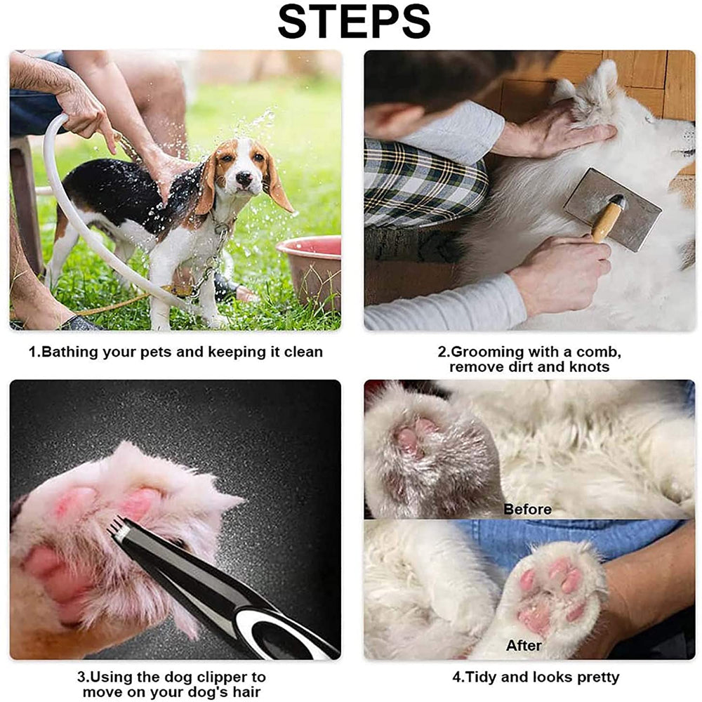Electric Pet Hair Clipper and Trimmer Pet Grooming Tool- USB Charging_9