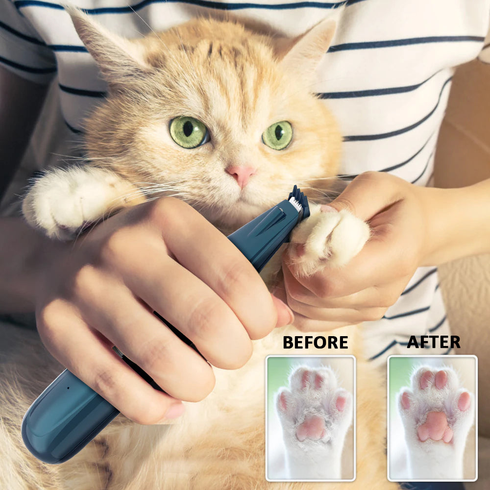 Low Noise USB Rechargeable Grooming Safe Nail Clipper for Pets_3