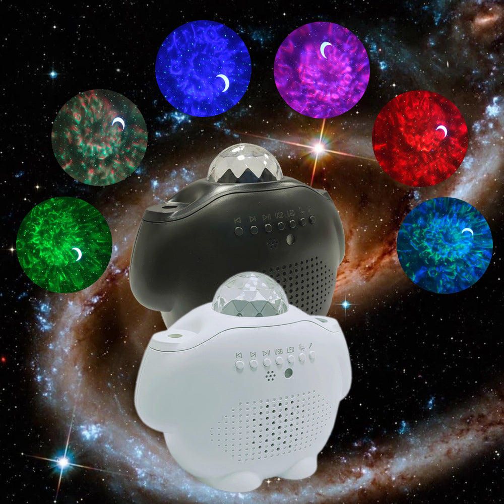 4 in 1 LED Galaxy Night Light Projector and BT Speaker-USB Rechargable_1