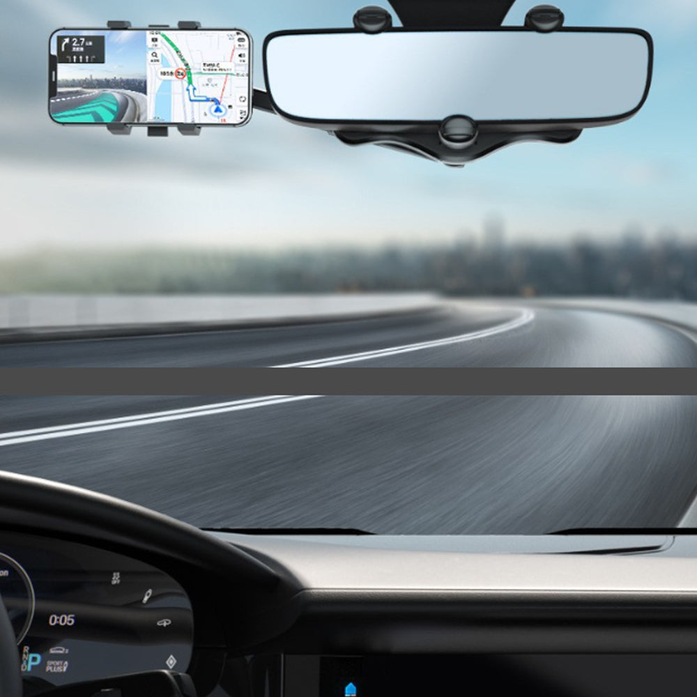 360° Rotating Bracket Car Rearview Mirror Mobile Holder_3