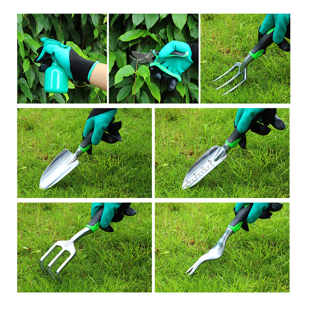 9pcs/set Aluminum Alloy Outdoor Gardening Shovel Set_2
